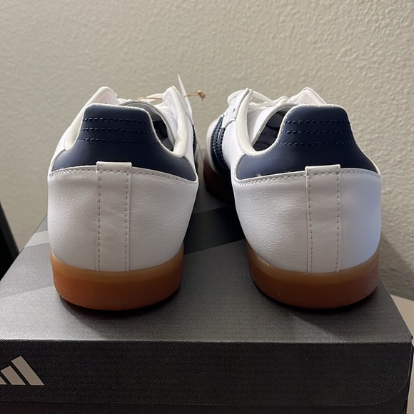 NWT Adidas The Velosamba Vegan Men's Shoes - White/Navy/Grey/Red - HP5399 - Picture 8 of 13